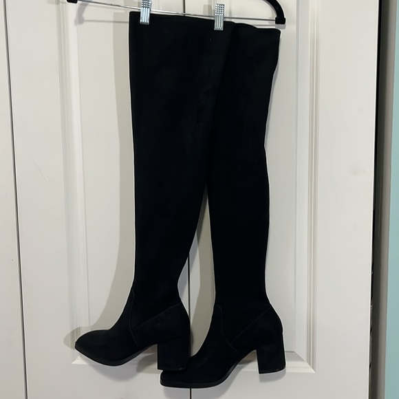 H&M thigh high faux suede over the knee boots - Picture 2 of 11
